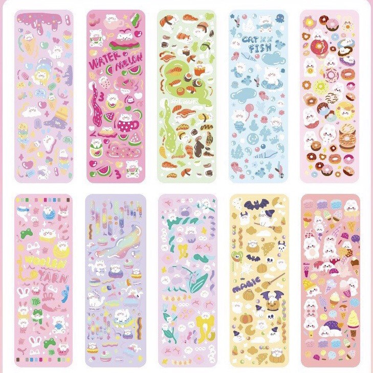 BỘ 10 HÌNH DÁN LẤP LÁNH NHIỀU CHỦ ĐỀ SET 10 STICKERS BLINGBLING STICKER ...