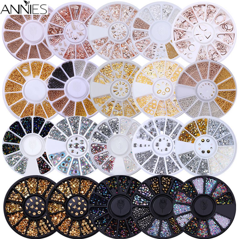 Ảnh Hộp đá đính trang trí móng tay nghệ thuật ANNIES chuyên nghiệp lấp lánh thời trang 1