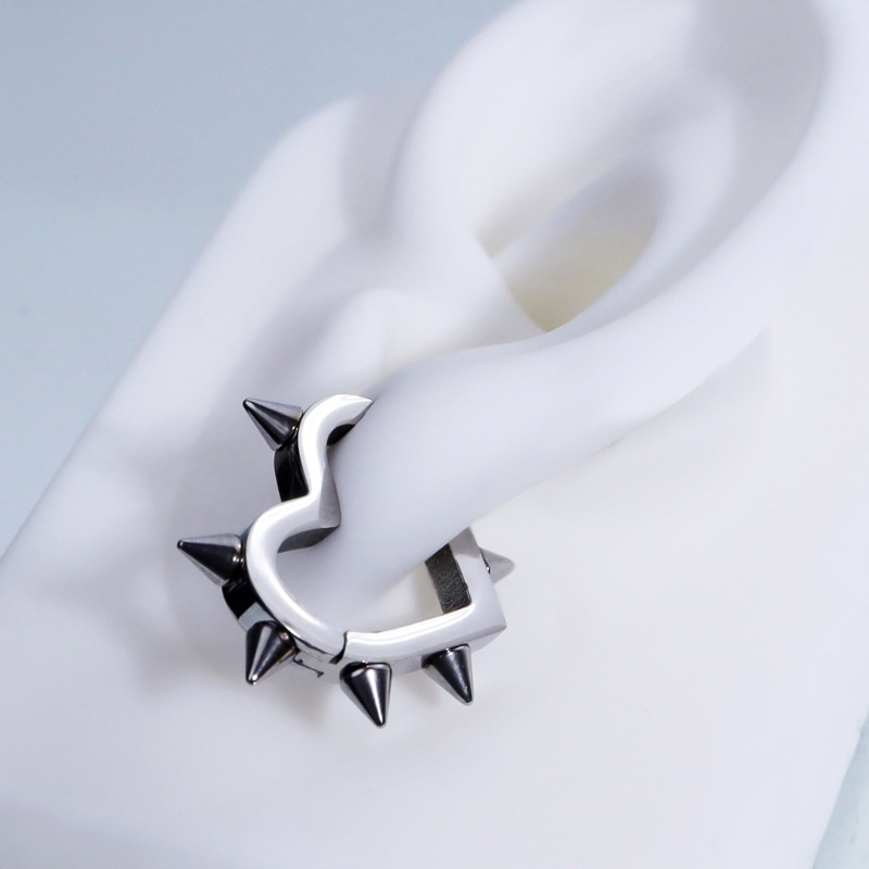 King Khuyên Tai Titan-Steel Spiky Phong Cách Hiphop Đường Phố Vui Nhộn Cho Nam Và Nữ
