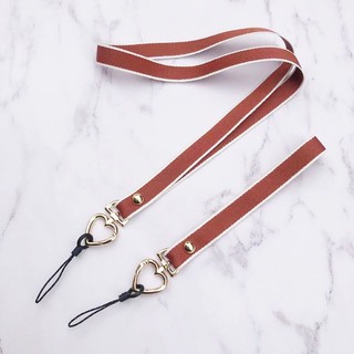 Dây Đeo Cổ Gắn Điện Thoại Di Động Bằng Lụa Hình Trái Tim / Quả Đào Đơn Giản