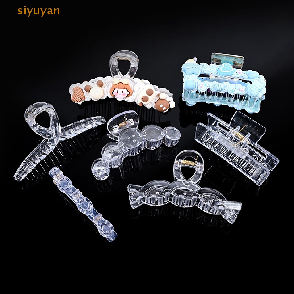 Kẹp Tóc Càng Cua Bằng Nhựa Acrylic Trong Suốt DIY Thời Trang Cho Nữ
