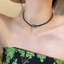 FUJIOU Xếp Chồng Vòng Cổ Cá Tính Sinh Nhật Choker Bộ Hai Lớp Vòng Tròn Dân Tộc Dây Chuyền Tròn Tinh Tế Vòng Cổ
