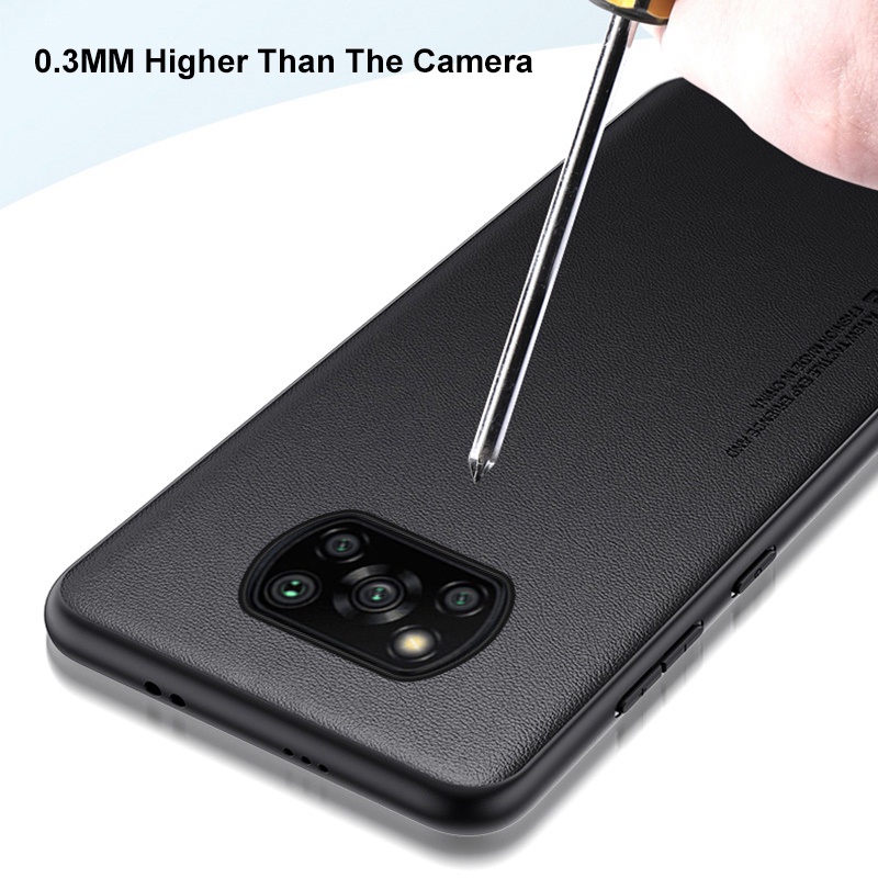 Ốp Điện Thoại Da Viền TPU Dẻo Thời Trang Sang Trọng Cho Xiaomi Poco X3 Pro / X3 NFC