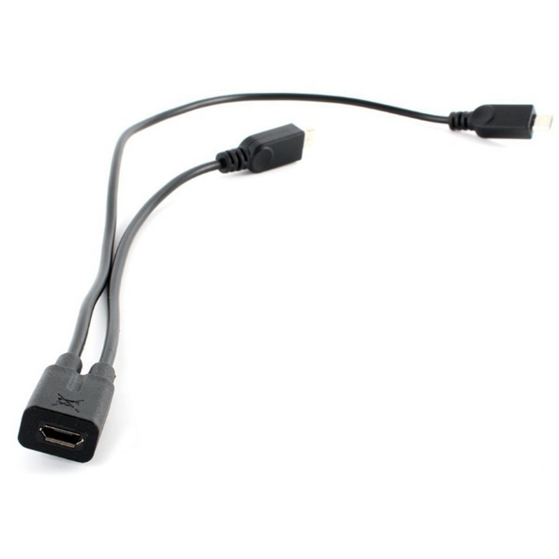 Pealike Micro USB Nữ đến 2 Micro USB Nam Bộ Chia Dây Cáp Phụ Kiện USB