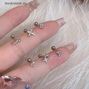 THI 1 Cặp Tai Tragus Sụn Tòn Ten Bông Tai Xoắn Ốc Ốc Lùm Stud Tai Trang Sức Cơ Thể VN