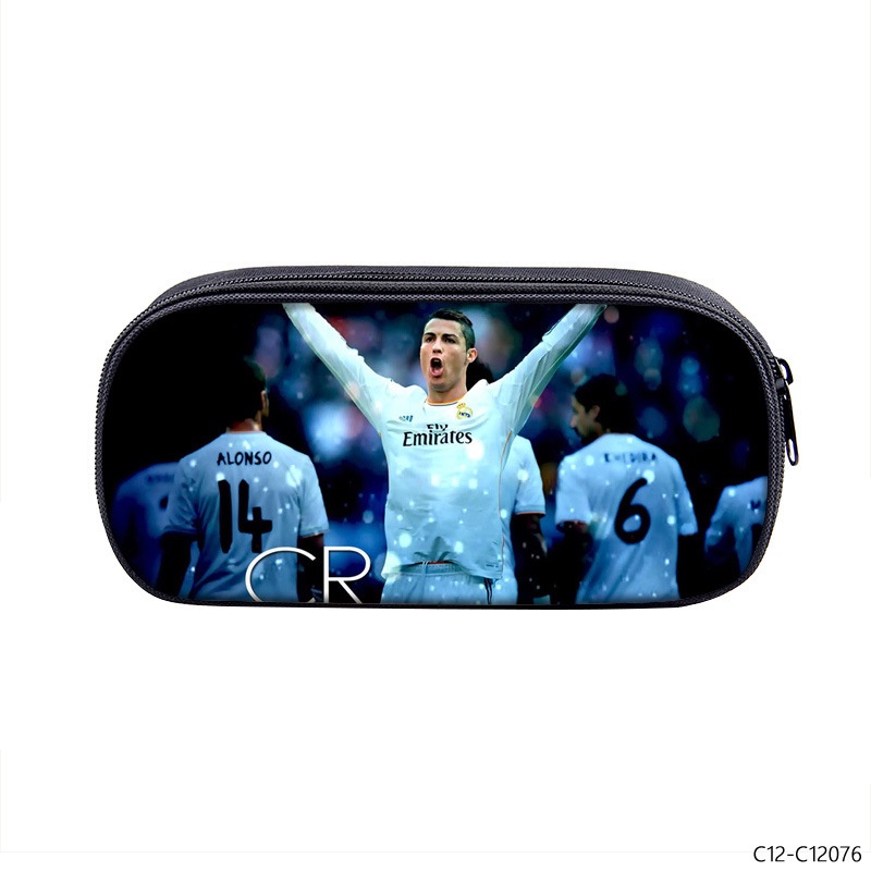 HK1 Cristiano Ronaldo Hộp đựng bút chì sáng tạo và đơn giản lưu trữ bút sinh viên dung lượng lớn văn phòng phẩm đa chức năng bo