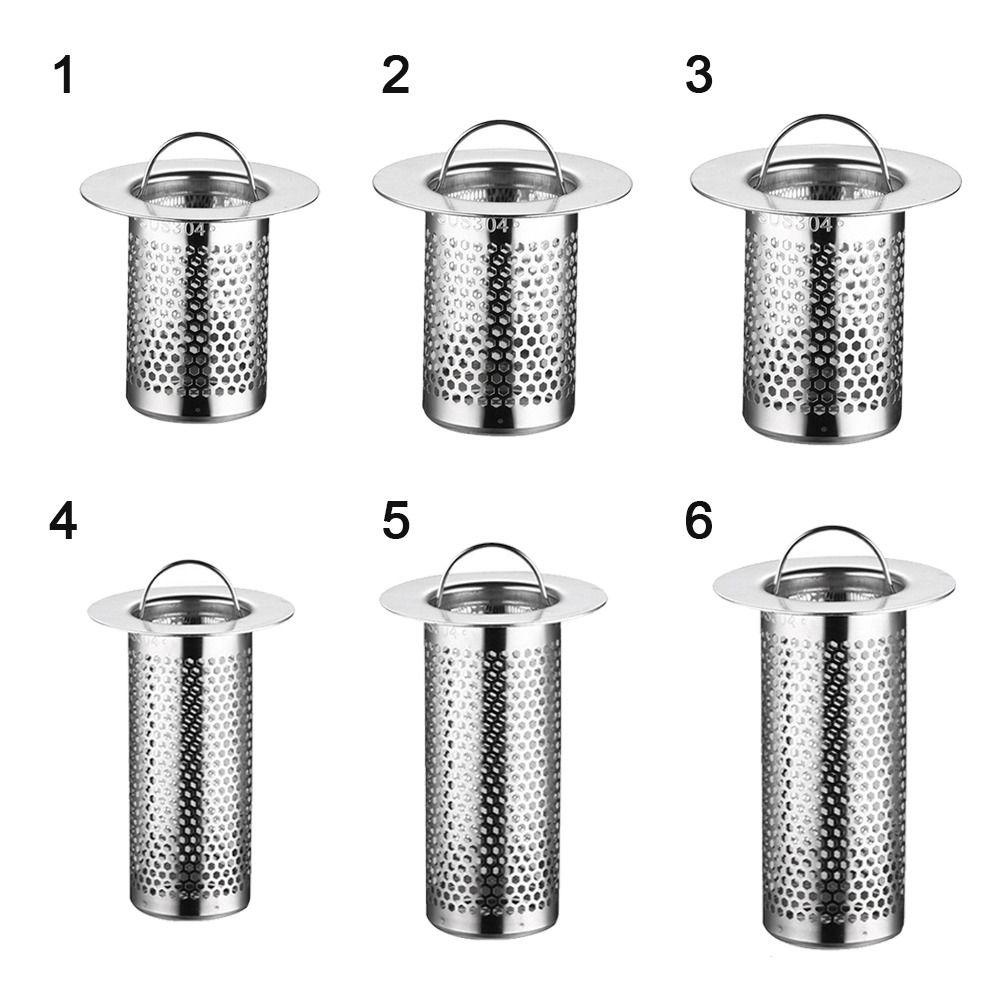 Dụng cụ lọc bồn rửa SLICELLIFE, Lưới lọc thoát nước sàn bằng thép không gỉ chống tắc, Dụng cụ xả rác đa chức năng có tay cầm Vỏ niêm phong chống thấm nước Dụng cụ vệ sinh phòng tắm nhà bếp