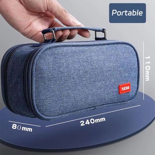Túi Đựng Bút Bằng Vải Canvas Cỡ Lớn Đa Năng Phong Cách Hàn Quốc Tiện Dụng Cho Học Sinh
