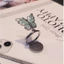 Nhẫn Đỡ Điện Thoại Mạ Bạc Hình Bướm Lấp Lánh Sang Trọng 180 °Gập Được 360 Độ, Xoay 360 Độ ° Giá Đỡ Điện Thoại Dạng Nhẫn Đeo Ngón Tay Tiện Lợi