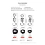 DWEL 100 / 400 chiếc Vòng chữ O, Bộ số liệu Vòng đệm con dấu, Cá ổn định Cắn Hệ thống nước Giun Wacky Rig Dụng cụ câu cá cao su màu đen