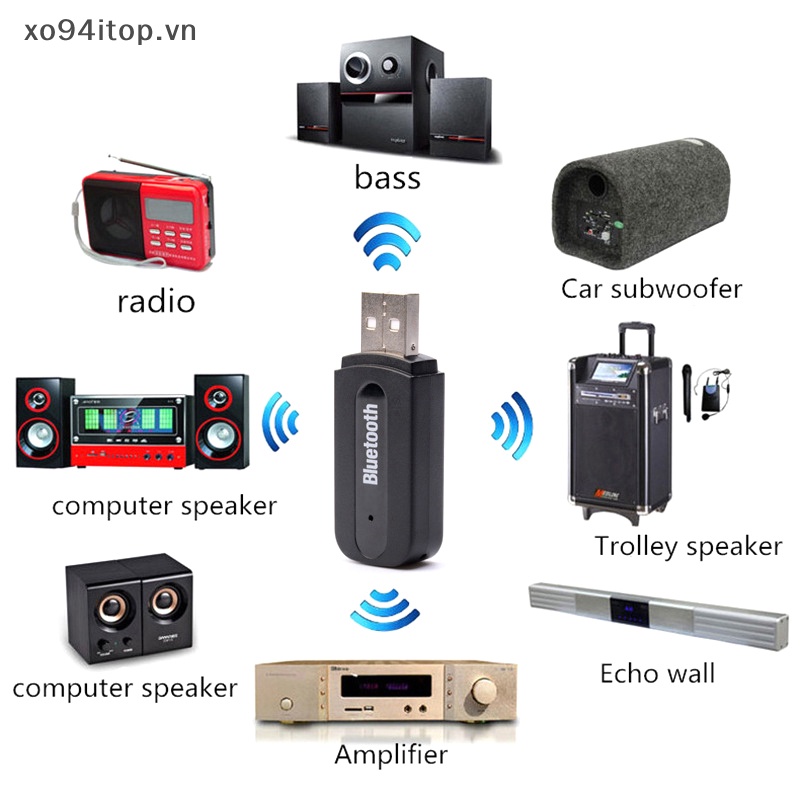 Xoitop usb bluetooth 2.0 bộ điều hợp pc bộ thu âm thanh nổi không dây bộ thu âm nhạc 3.5mm jack aux cho pc máy tính xách tay tai nghe loa vn