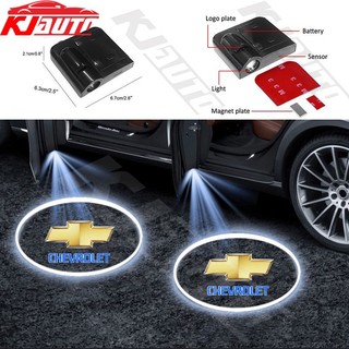 2 cái / bộ đèn cửa ô tô chevrolet đèn chào mừng không dây cruze spin onix omega sonic aveo captiva spark colorado astra tracker led light cartoon hd 3d projector phụ kiện