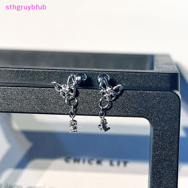 Sthb 1 túi tua rua zircon xương tai xoắn ốc đinh bông tai dành cho nữ cô gái dự tiệc trang sức tốt quà tặng mới vn