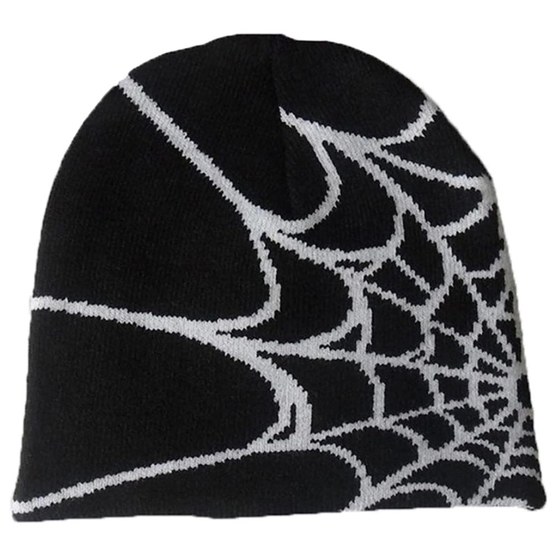 Mũ Beanie Y2K Y2K Đính Mạng Nhện
