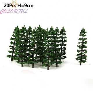 Bộ 20 Mô Hình Cây Bằng Nhựa Cao 9cm Trang Trí Vườn