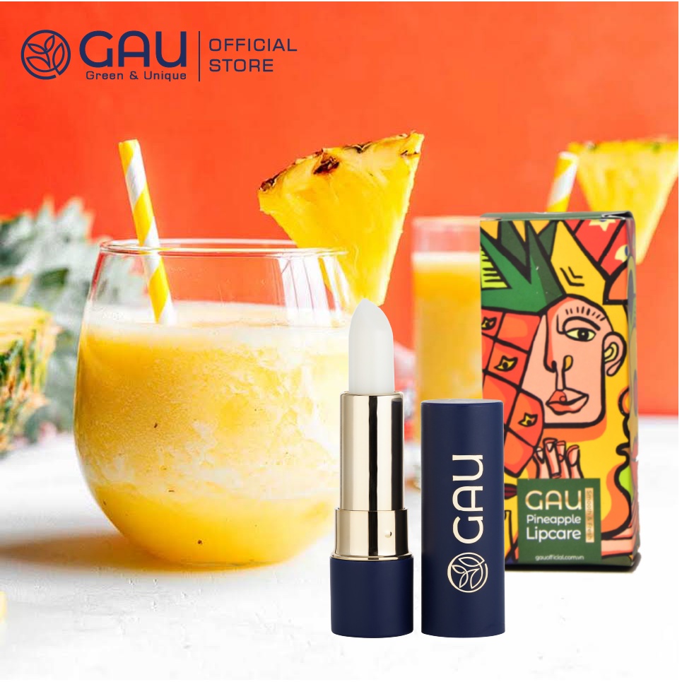 Son Dưỡng Môi Chiết Xuất TRÁI THƠM Chính Hãng GAU Căng mọng, Giảm thâm, Môi hồng tự nhiên