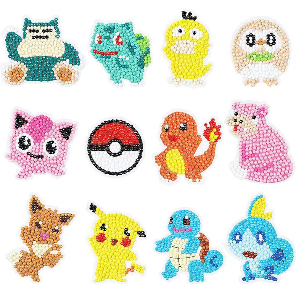 HK1 Pokemon Pikachu Squirtle DIY 5D Hạt Sơn handmade Hoạt Hình Tranh Gắn Đá Bộ Miếng Dán Cho Trẻ Em Giáo Dục KH1