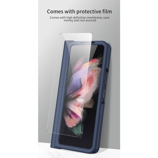 Ốp Điện Thoại Samsung Galaxy Z Fold 7 6 5 4 3 5G Có S Khe Cắm Bút Bản Lề Vỏ Nhựa Có Màn Hình Mặt Trước Kính B03