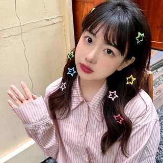 Bộ Kẹp Tóc BB / Y2K Mini Bằng Kim Loại Hình Ngôi Sao Nhiều Màu Sắc Dễ Thương Cho Bé