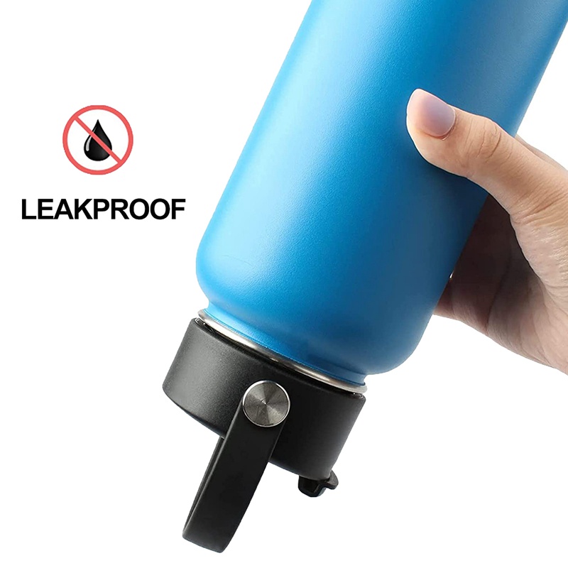 Nắp Chai Nước Cho 12 16 18 20 32 40 OZ Miệng Rộng, Nắp Lật Nắp Thay Thế Có Dây Đeo Tay Cầm