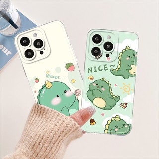 Sáng Tạo Mới Chúc May Mắn Khủng Long Bảo Vệ Ống Kính Mềm Trong Suốt Dành Cho IPhone 16 15 14 13 12 11 Pro ProMax XS XR XSmax Mini 7 8 + Plus SE 2020 Silicon Mềm Vỏ DCT