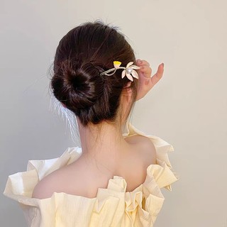 Kẹp tóc hoa đào tua rua phong cách cổ điển, cao cấp cho nữ, phối sườn xám/Hanfu