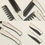 THEGIRL8B Răng Rộng Nam Lược, Gấp Di Động Đầu Dầu Lược, Corkscrew Bền Tay Cầm Bằng Thép Không Gỉ Chuyên Nghiệp Làm Tóc Lược Salon