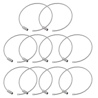 Fine 10 Gói Bền Thép Không Gỉ Chìa Khóa Cáp Nhẫn Dây Nhẫn Dây Dây Chất Liệu Thép Không Gỉ Cho Du Khách Backpa