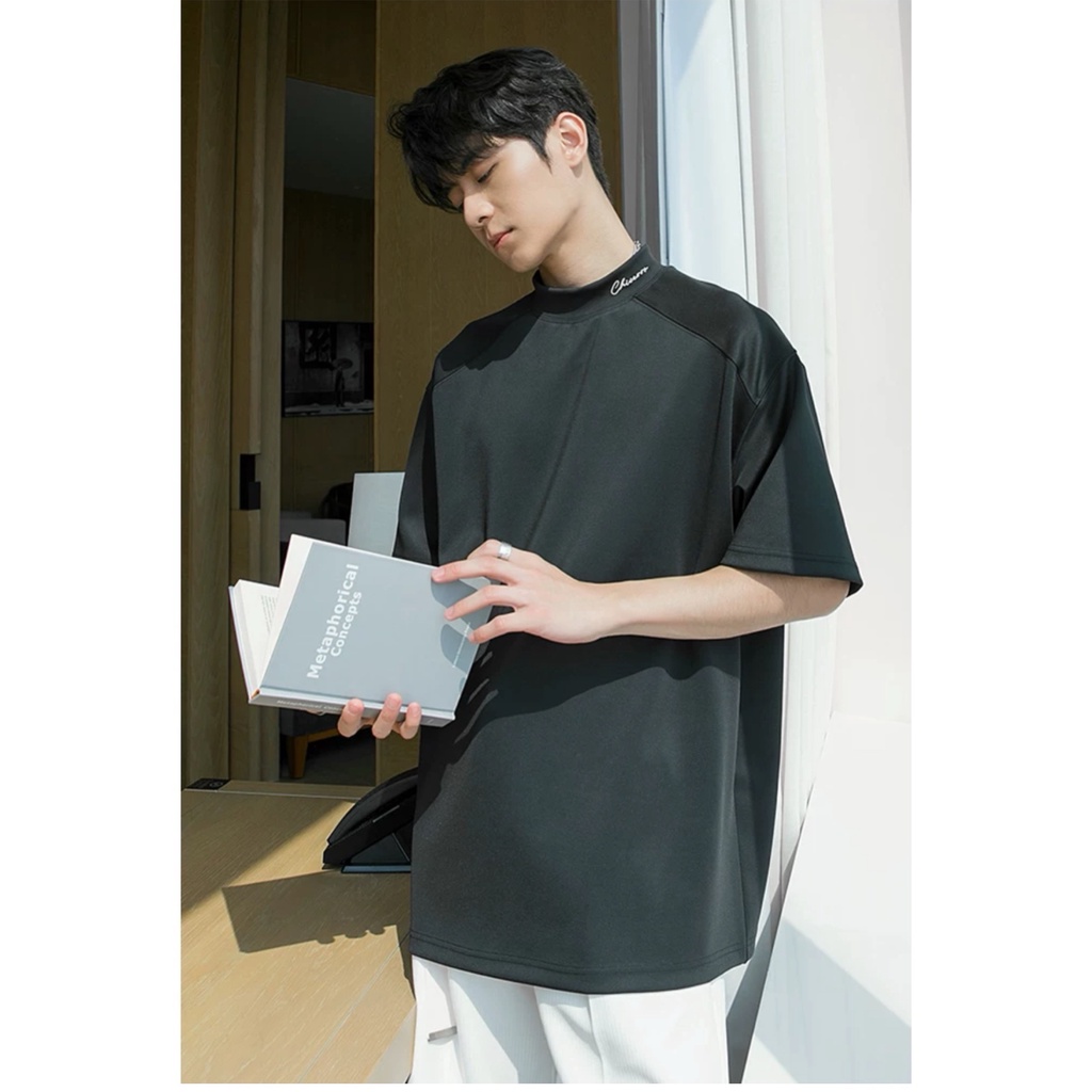 Áo thun Stee cổ ôm CHICERRO HIGH COLLAR CVC - Giá sỉ unisex