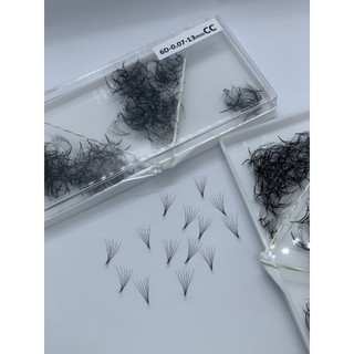 Mi fan 6D LASHES SUPPLY độ cong C -CC - D, độ dày 0.07 (1 hộp 500 fan) mi volume 6d, dụng cụ nối mi