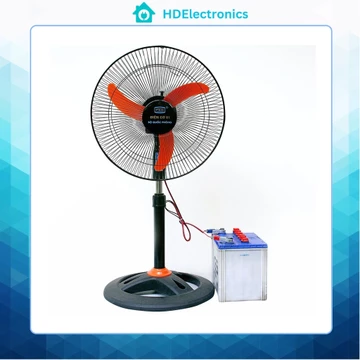 Quạt tích điện cây đứng kẹp ắc quy 12V Điện Cơ 91 QRTH/AQT ( chưa bao gồm ắc quy)_Hàng chính hãng