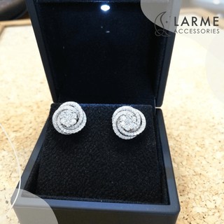 Khuyên tai nữ bông tai nụ xoắn phong cách sang trọng dự tiệc Larme accessories -KT0236