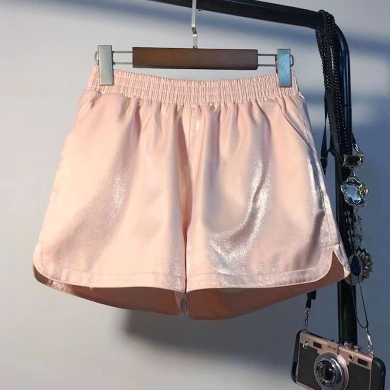 Flash Ice Silk Quần Short Mùa Hè Thường Ngày Rời Phong Cách Eo Nữ Plus Size Quần Short