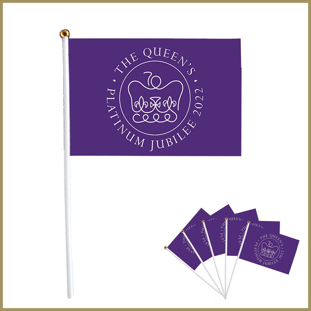 Bandiera Union Jack Del Giubileo Della Regina In Platino, 1,5 M X - Foto 8