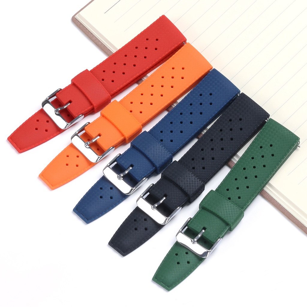 Dây Đeo Đồng Hồ Bằng Silicone Mềm Tháo Lắp Nhanh Chống Nước 20mm 22mm Cho Seiko