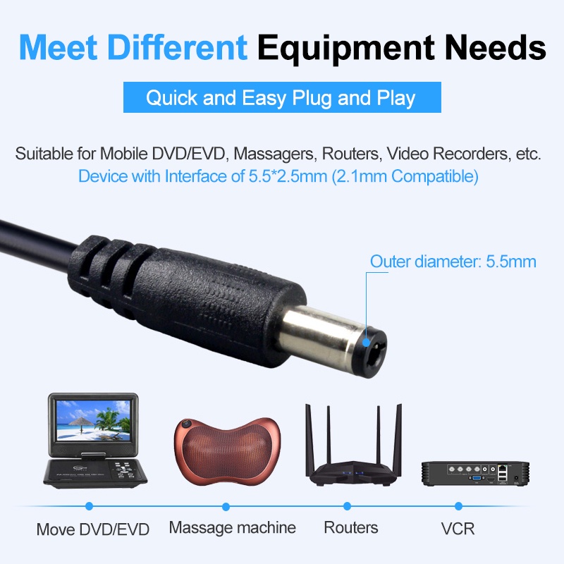 Mô tả Bộ Sạc 12V 2A TV Plus AC / DC Cho CCTV / TV Plus / WIFI DVD - 3