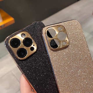 Luxury Glitter Diamond Plating iPhone Soft Case (for iPhone 14 13 12 11Pro Max 12 ProMax) TPU Side Shock Resistant Matte iPhone Leather Case