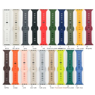 Dây Đeo Silicone 19 Màu Cho Đồng Hồ Thông Minh Apple Watch Ultra 49mm 44mm 45mm 41mm 40mm 42mm 38mm