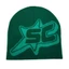 Mũ beanie nữ Woke Mũ bảo vệ tai ấm áp Mũ thanh thiếu niên Jacquard Chữ cái Mũ thủ công