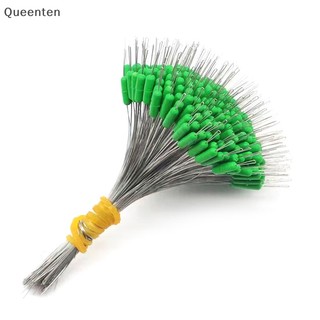Queenten 300 cái / gói câu cá bobber hình bầu dục màu đen nút chặn không gian đậu kết nối dây câu cá điện trở phụ kiện câu cá qt