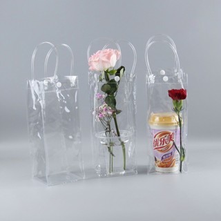 Túi trong suốt đựng bình cốc ly giữ nhiệt kích thước 25x10x10cm, Túi XáchTrong Suốt Chống Thấm Nước SUNNY DAY