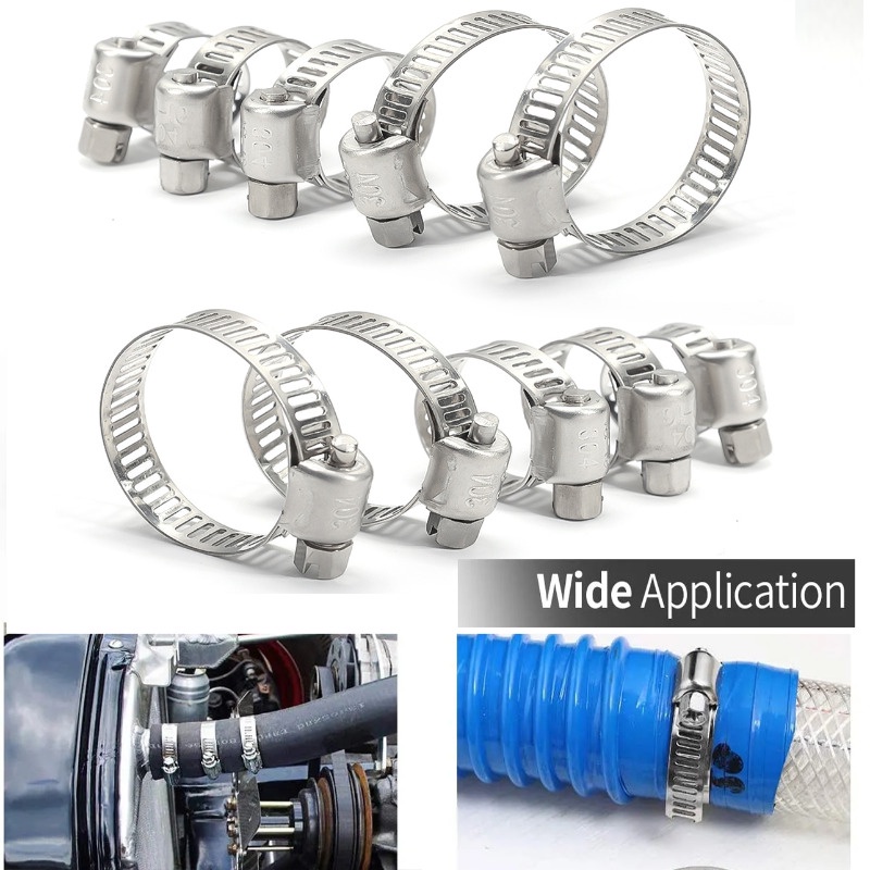 Ống thép không gỉ đa năng giá đỡ ống nước kẹp ống / kẹp ống khí có thể điều chỉnh / phụ kiện dụng cụ phần cứng / chốt ống bánh răng snail