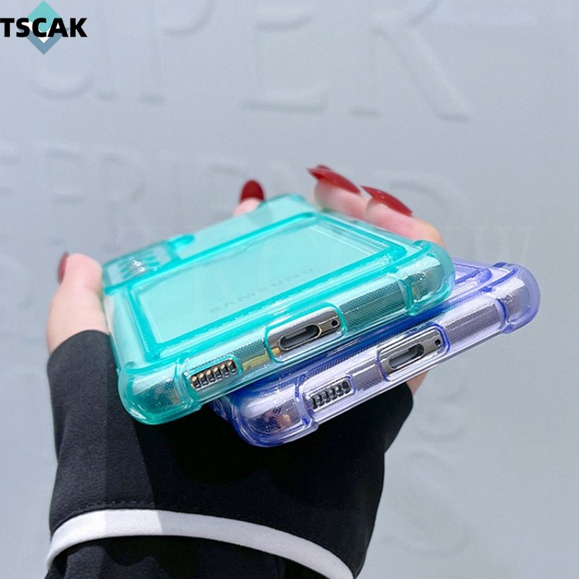 Ốp Điện Thoại TPU Màu Kẹo Trong Suốt Có Túi Khí Chống Rơi Và Ngăn Đựng Thẻ Cho Samsung A13 A14 A23 A33 A34 A53 A54