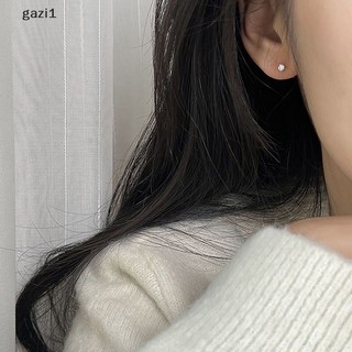 1 Đôi Khuyên Tai 3 / 4 / 5mm Bằng Thép Không Gỉ Đính Đá Zircon Dành Cho Nữ