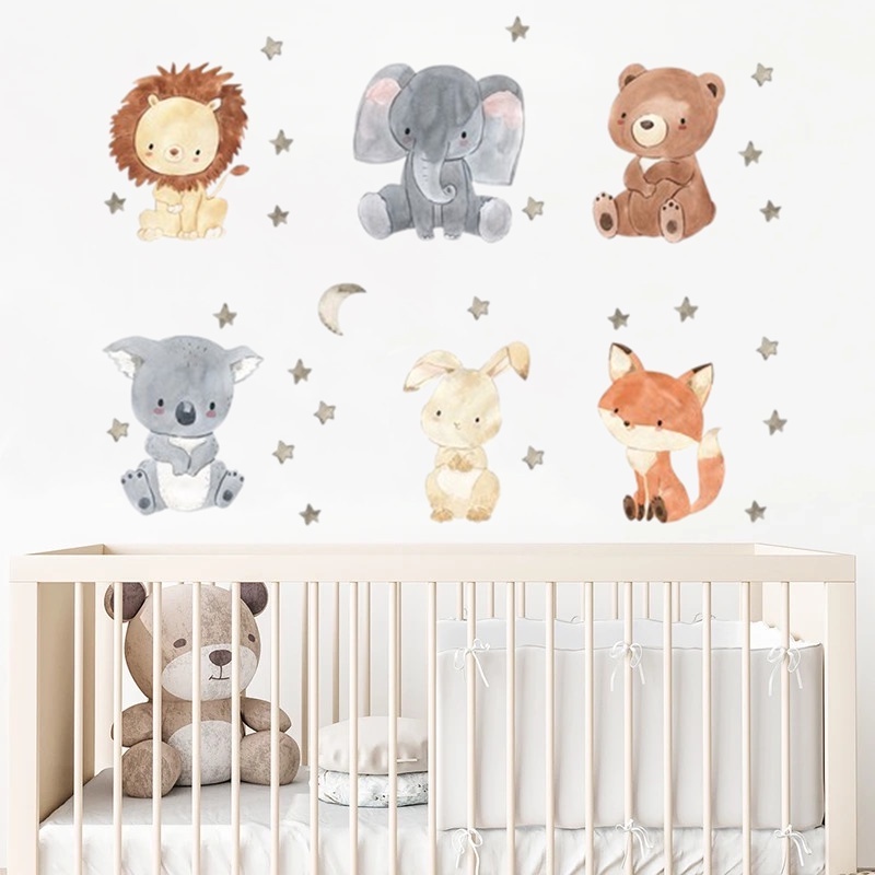 Miếng Dán Ổ Cắm Điện Bằng PVC Chống Nước Chống Bụi Họa Tiết Động Vật Dễ Tháo Rời