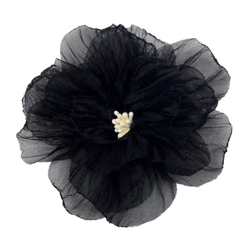 [SUIT] Organza-hoa đốt cạnh handmade DIY 3D, phụ kiện tóc/quần áo trang trí