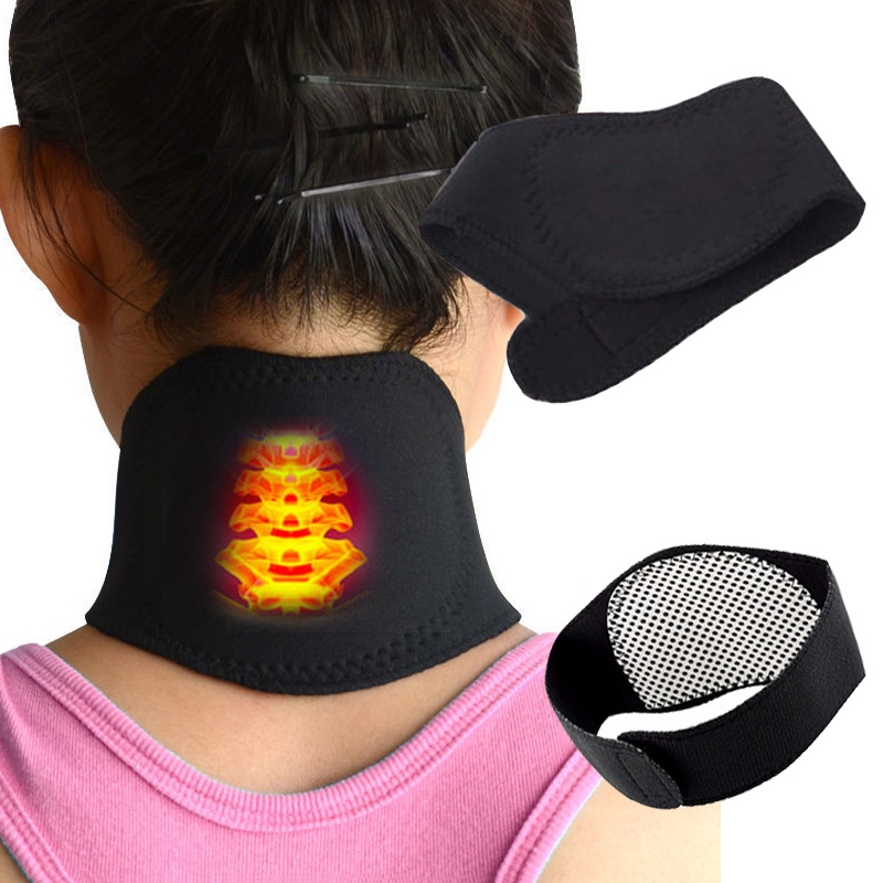 1 Đai Quấn Cổ Tourmaline Tự Làm Nóng Hỗ Trợ Giảm Đau Đốt Sống Cổ Sự Bảo Vệ