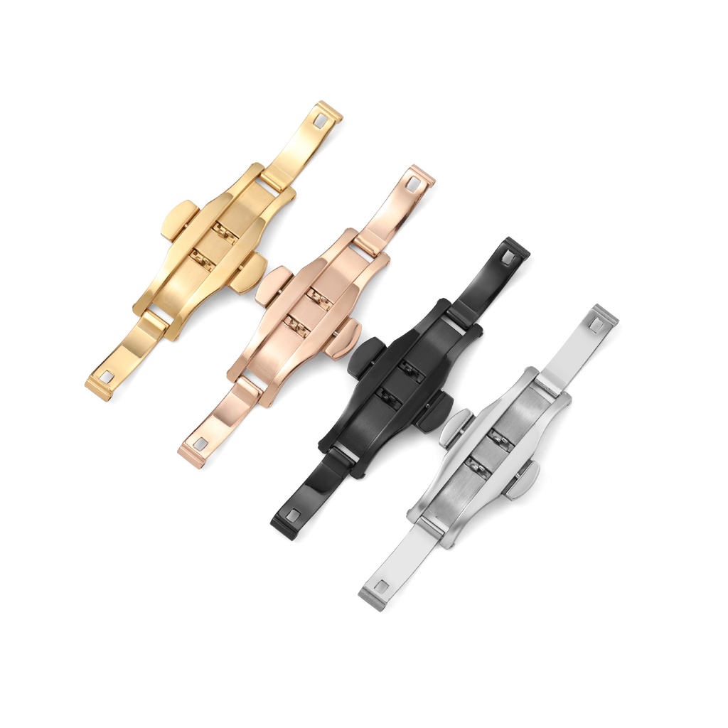 Khóa Bướm Bằng Thép Không Gỉ 304 5mm 6mm 15mm 17mm 21mm 23mm Chuyên Dụng Cho Đồng Hồ Đeo Tay
