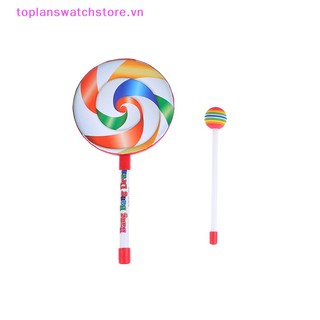 Trống Gõ Hình Kẹo Mút 6Inch 8Inch 10Inch Nhiều Màu Sắc Dùng Dạy Nhạc Cho Trẻ Sơ Sinh