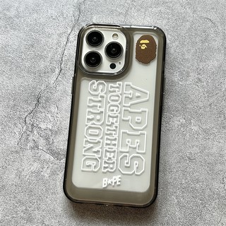 Ốp Điện Thoại Trong Suốt Chống Sốc Họa Tiết Bape Cho iphone 14 11 13 12 X XS Pro Max XR Mini 7 Samsung Galaxy S23 S22 ultra plus